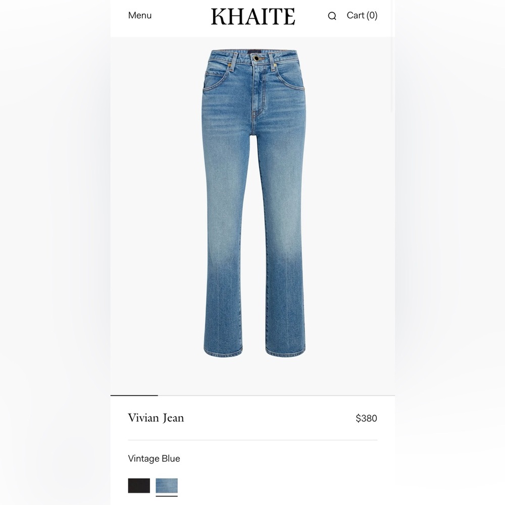 KHAITE Vivian Jeans in Vintage Blue